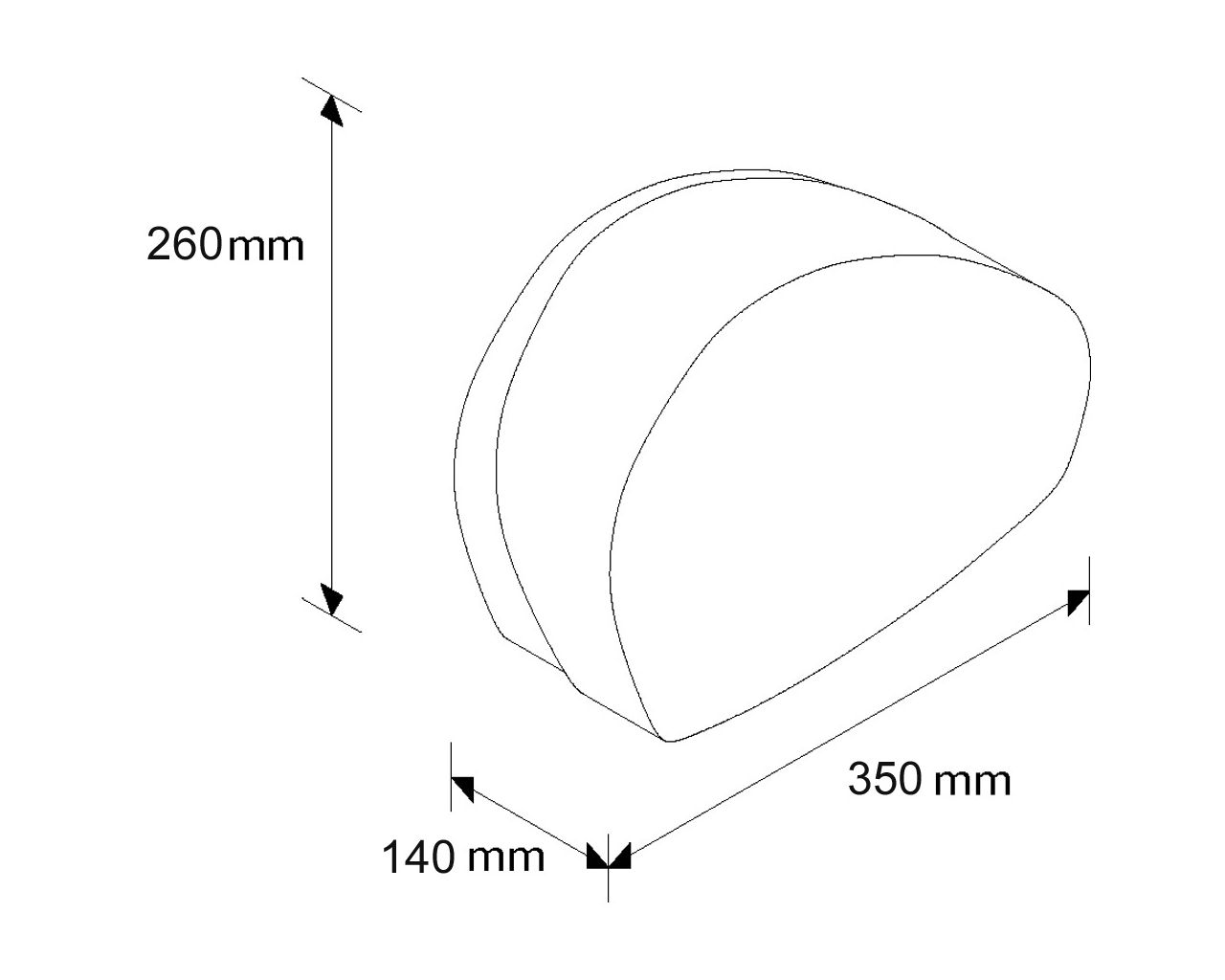BMC201 Контейнер для туалетной бумаги MERCURY, макс. Мы б. 20 см, держатель рулона остатков, ЧЕРНЫЙ Merida  - Вид №1