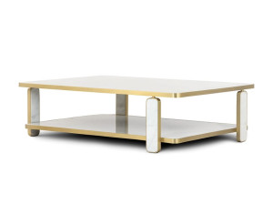 Прямоугольный мраморный журнальный столик