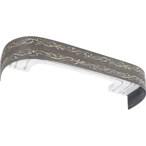 Карниз трехрядный составной Элиза 300 пластик цвет графит серебристый