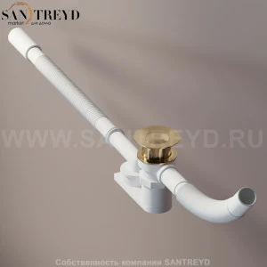 Agape  Сифон с нажимным клапаном с бронзовой крышкой для ванн и соединением с переливным отверстием MET0433WUNR