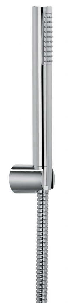 820 / EPR Круглый душевой набор из АБС-пластика с фиксированным кронштейном, однофункциональный ручной душ из АБС-пластика и 1500 мм. гибкий шланг, конический 1/2 дюйма. Bongio Wellness 820/EPR