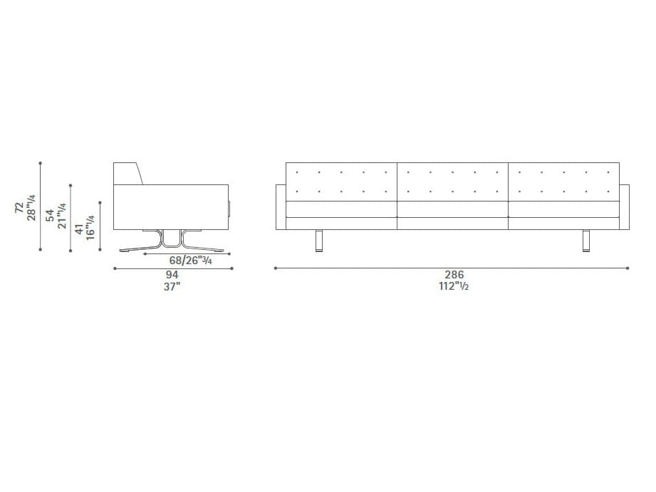 3-местный кожаный диван Poltrona Frau коллекция - диваны и кресла ARCH-00007866 - Вид №3