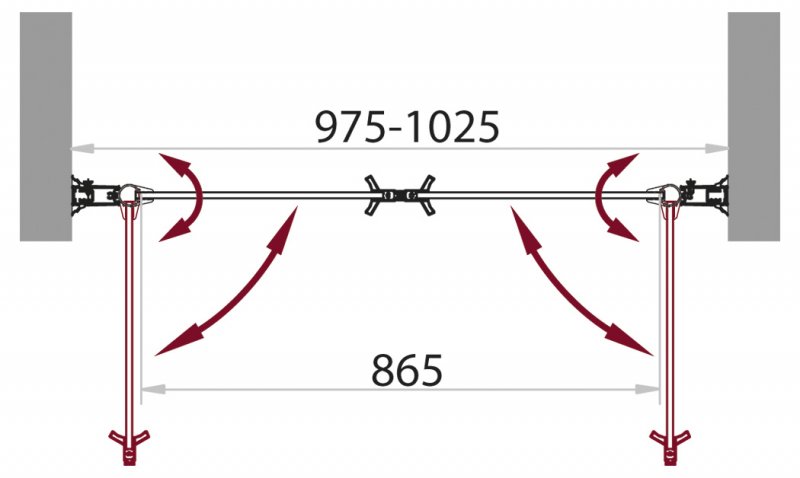 Душевая дверь в нишу BelBagno SELA-B-2-100-C-Cr  - Вид №1