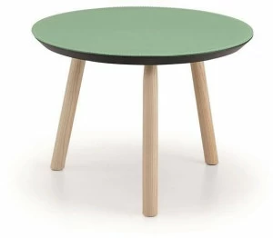 Midj Круглый кожаный журнальный столик Suite