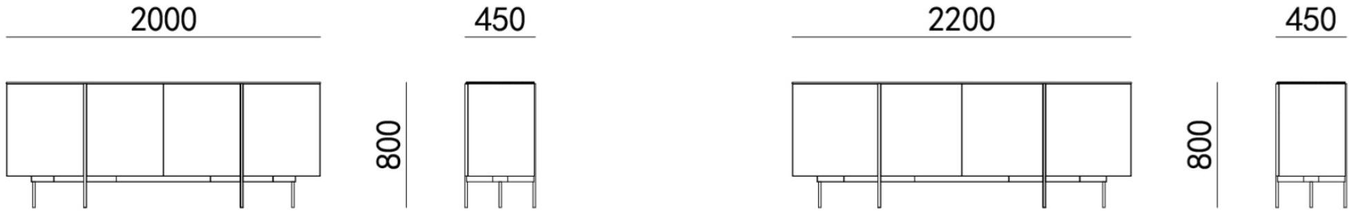 HC28 Cosmo Буфет из дерева Lonja 51c001 - Вид №1