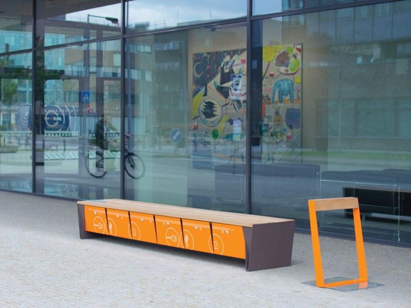 mmcité1 Скамья с USB-разъемом без спинки Blocq sun-id-1356249 - Вид №2