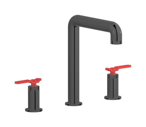 Смеситель для раковины с 3 отверстиями для пола с автоматическим сливом