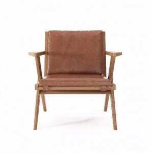 KARPENTER Кожаное кресло с подлокотниками Tribute