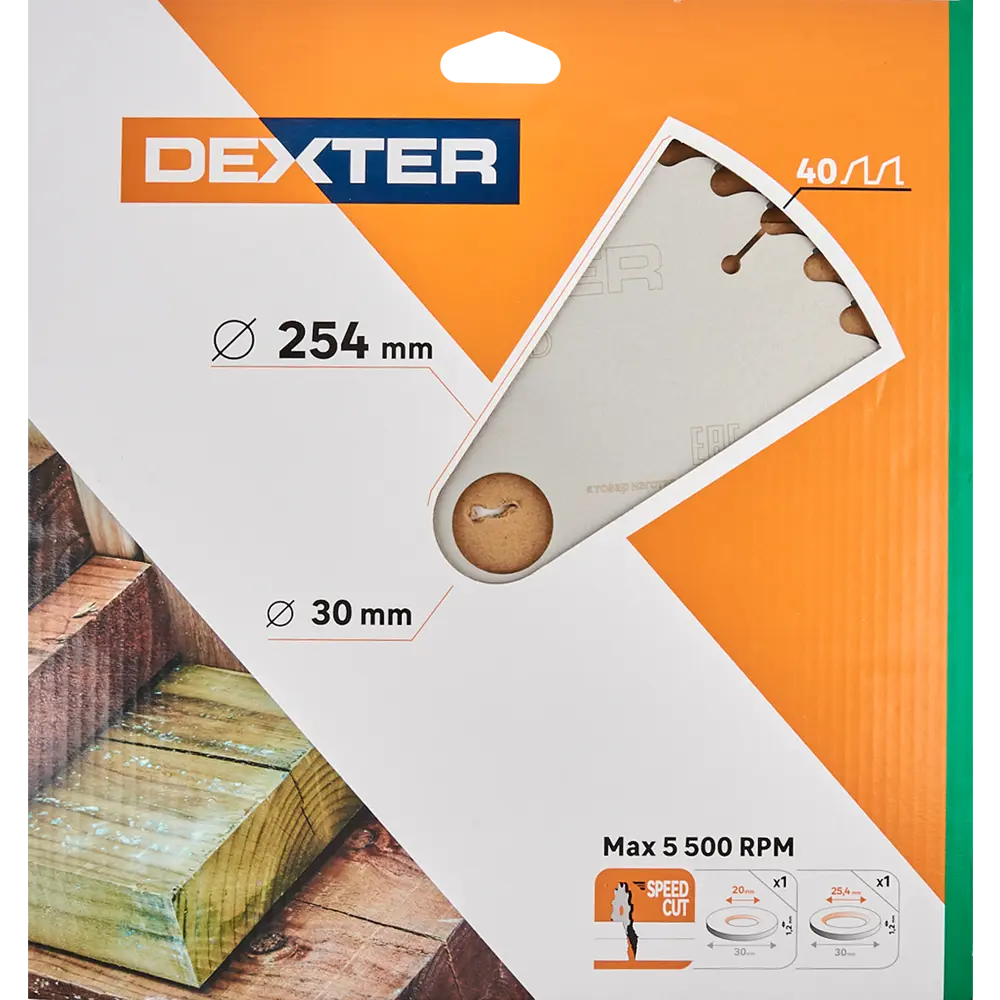 Диск циркулярный по дереву Dexter 254x30/25.4/20 мм 40 зубов 82304527 STLM-2161218  - Вид №1