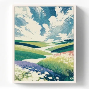 Картина в раме Цветочное поле 40x50 см цвет разноцветный