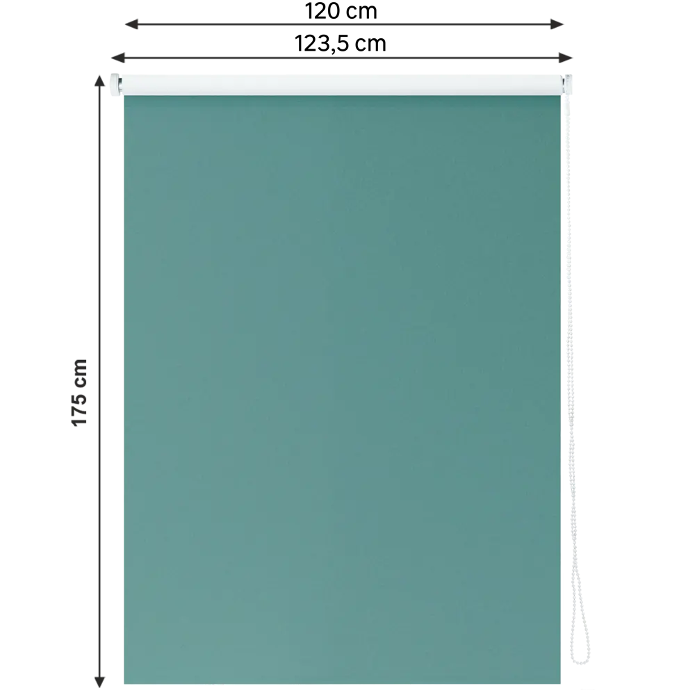Штора рулонная блэкаут Inspire Santos 120x175 см бирюзовая Celadon 2 82692246 STLM-2046171 - Вид №1
