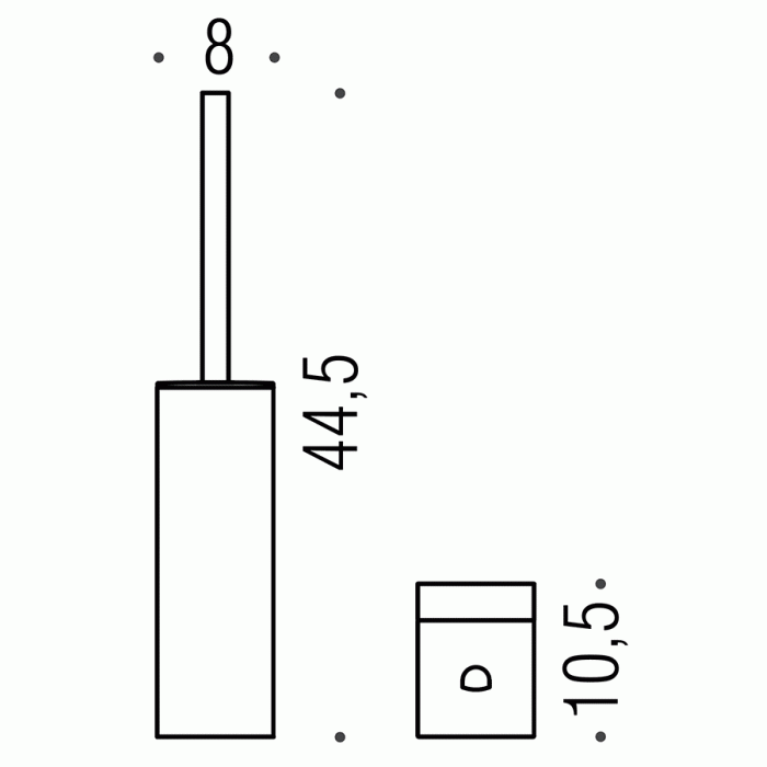 B6207 Ёршик настенный (хром) COLOMBO LULU Colombo Design - Вид №1