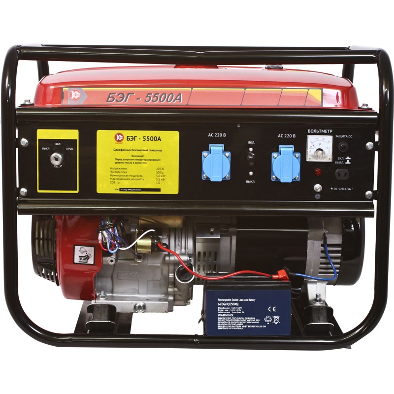 59755 Калибр Бензиновый электрогенератор БЭГ-5500А  - Вид №3