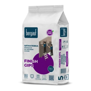 Шпаклёвка гипсовая финишная Bergauf Finish Gips 5 кг