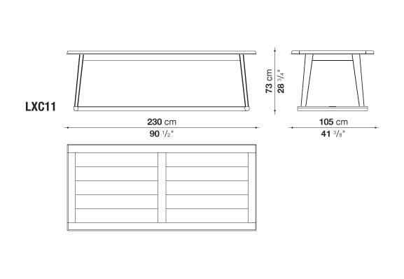 Прямоугольный дубовый стол Maxalto Recipio ' 14 ARCH-00006516 - Вид №2