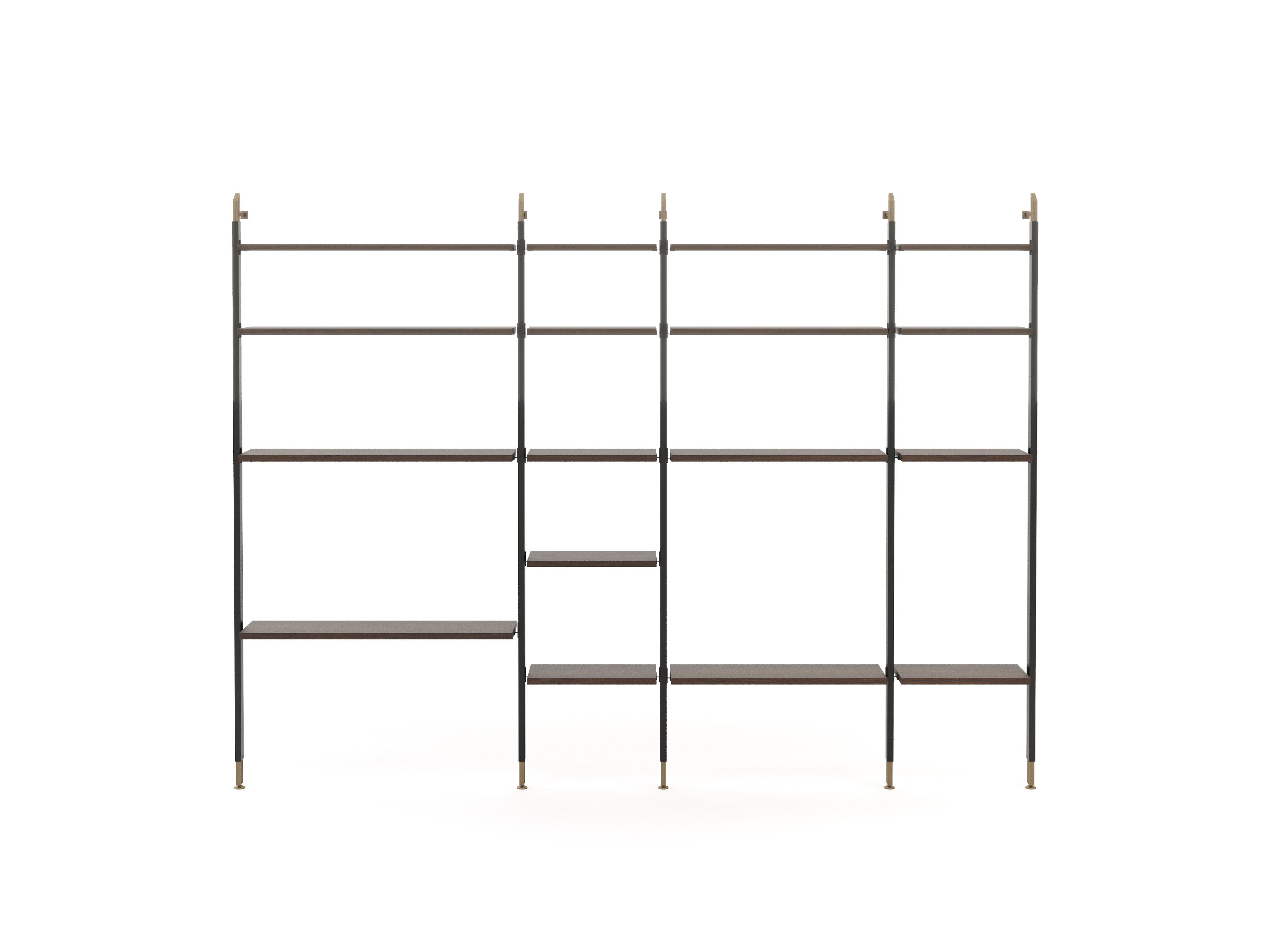 Алюминиевый книжный шкаф с креплением пол-потолок Stylish Club His &amp ARCH-00133148 - Вид №2