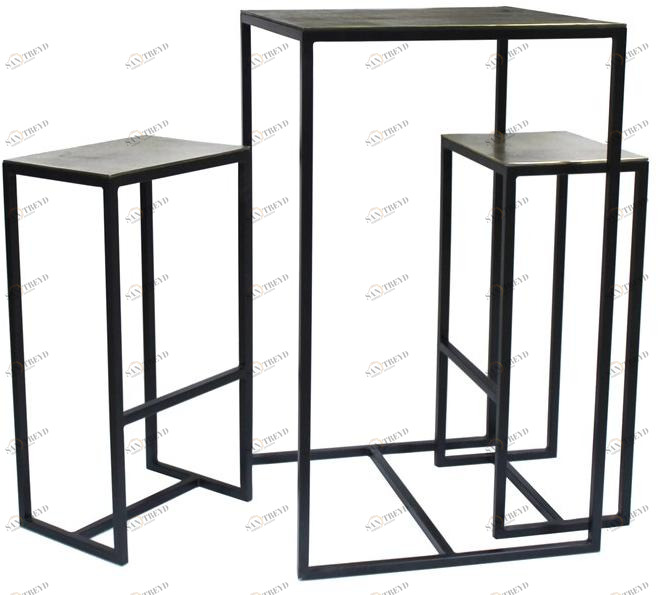 Pols Potten Металлический высокий квадратный стол  390-070-079 