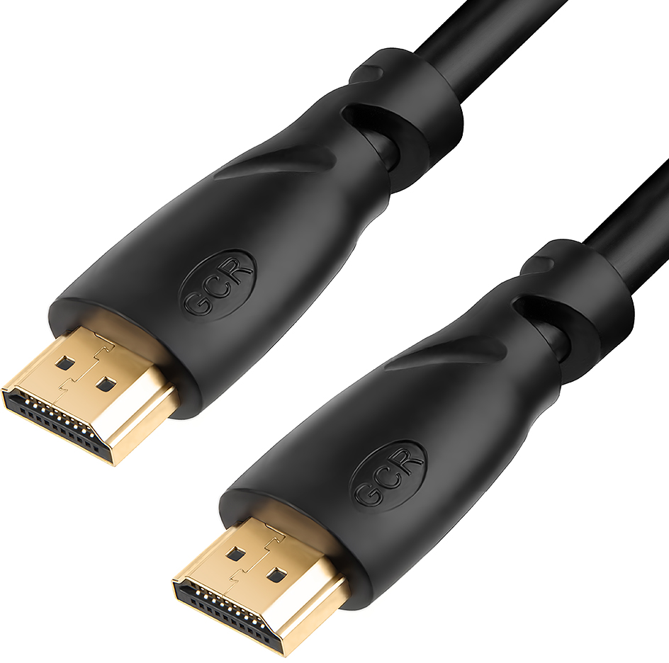 GCR-HM310-0.3m кабель 0.3m hdmi версия 1.4, черный, od7.3mm, 30/30 awg, позолоченные контакты, ethernet 10.2 гбит/с, 3d, 4k, , экран Greenconnect Santreyd 