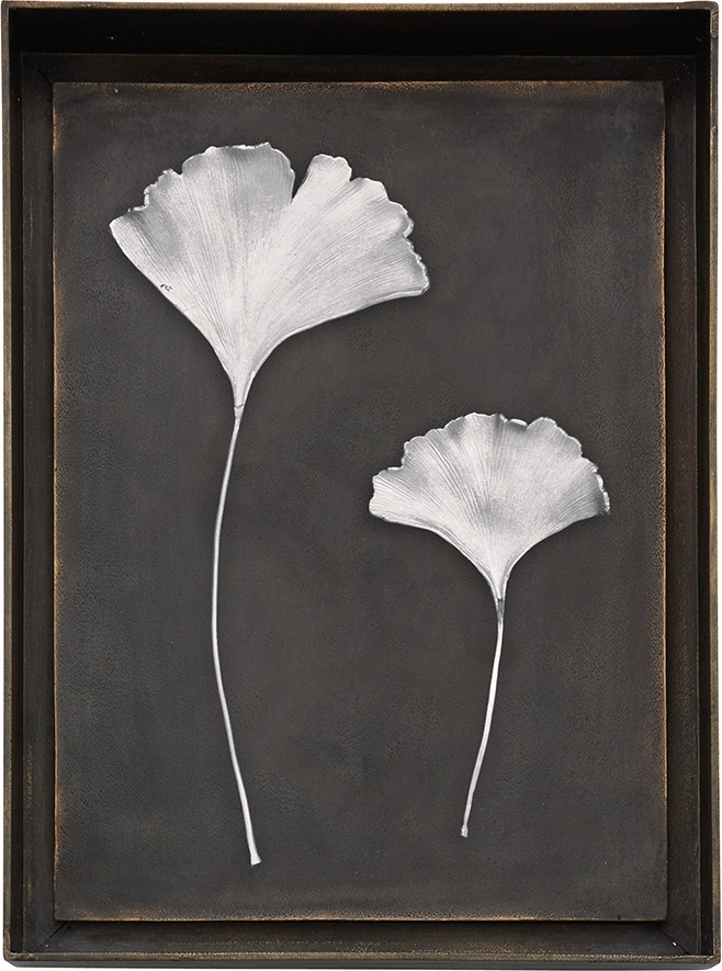 10612069 Michael Aram Панно Michael Aram "Листья гинкго" 26х35см (серебрист.) Алюминий 