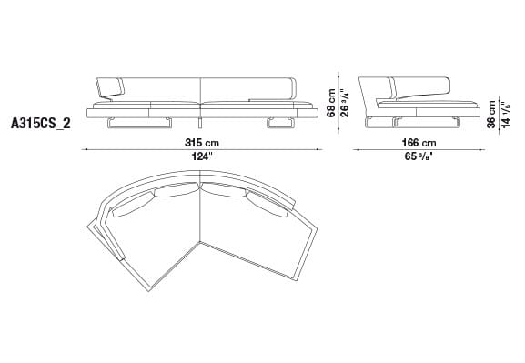 Угловой диван из ткани B&B Italia ARNE ARCH-00043029 - Вид №13