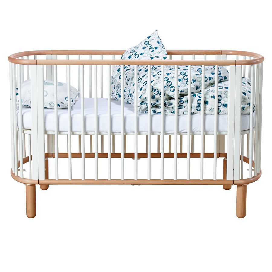 Кроватка Flexa Baby, белая с лакированными ножками, 88х145х75 см 801780195 - Вид №13