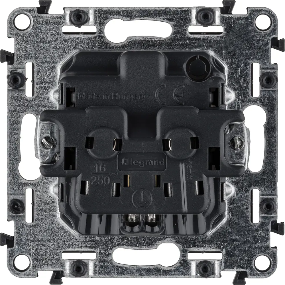 Розетка Legrand VLN-L 2 контакта с заземлением цвет алюминий 82169350 STLM-2183199 Valena Life - Вид №2