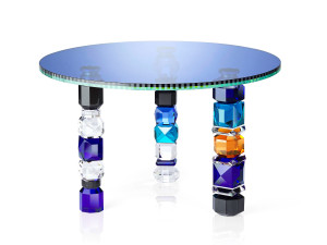 Круглый Хрустальный стол для гостиной