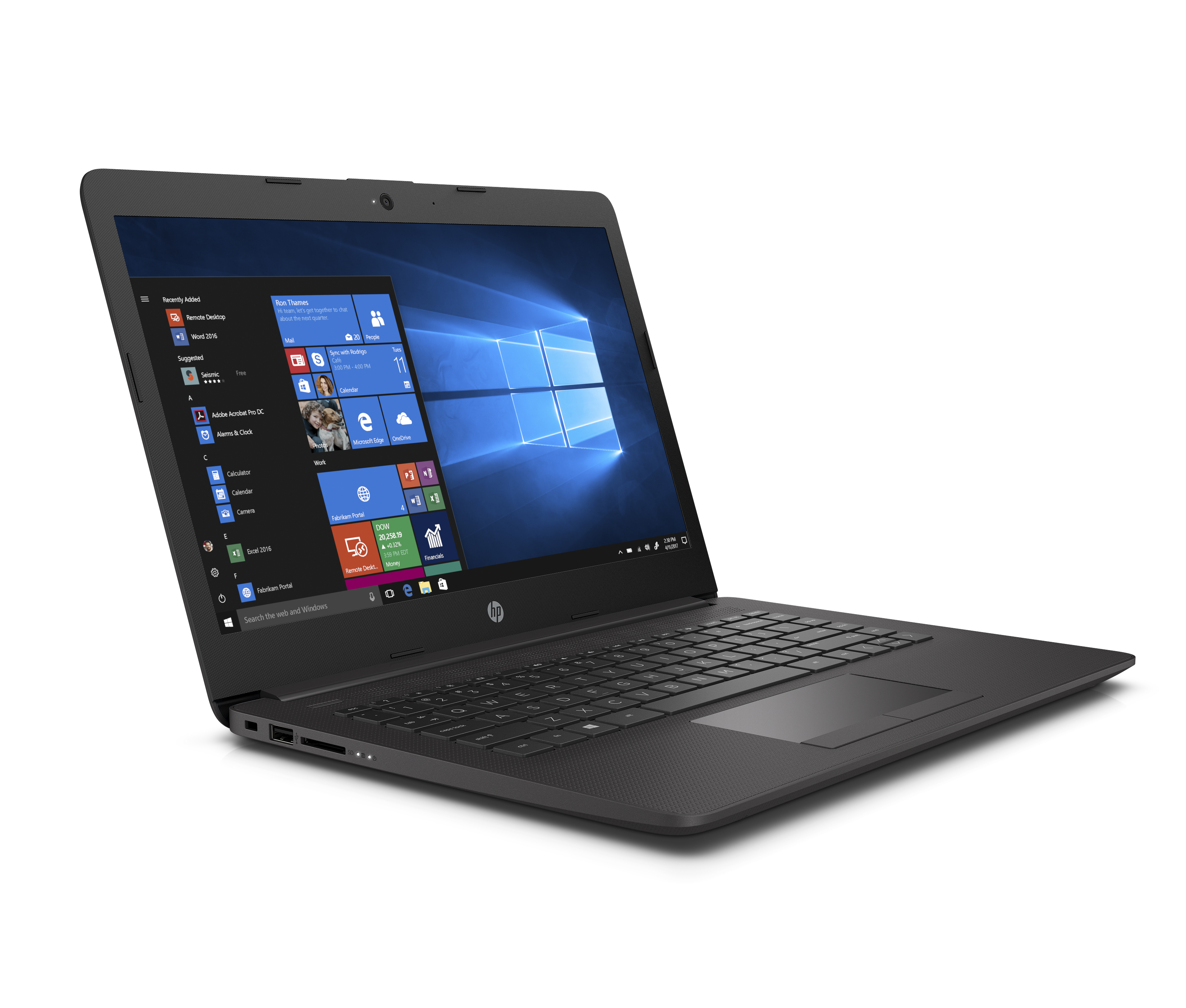6EB88EA#ACB 240 g7 14"(1366x768)/intel core i5 8265u(1.6ghz)/4096mb/128ssdgb/nodvd/int:intel uhd graphics 620/41whr/war 1y/1.52kg/dark ash silver/w10pro + repl. (4qx60ea) HP Santreyd  - Вид №2
