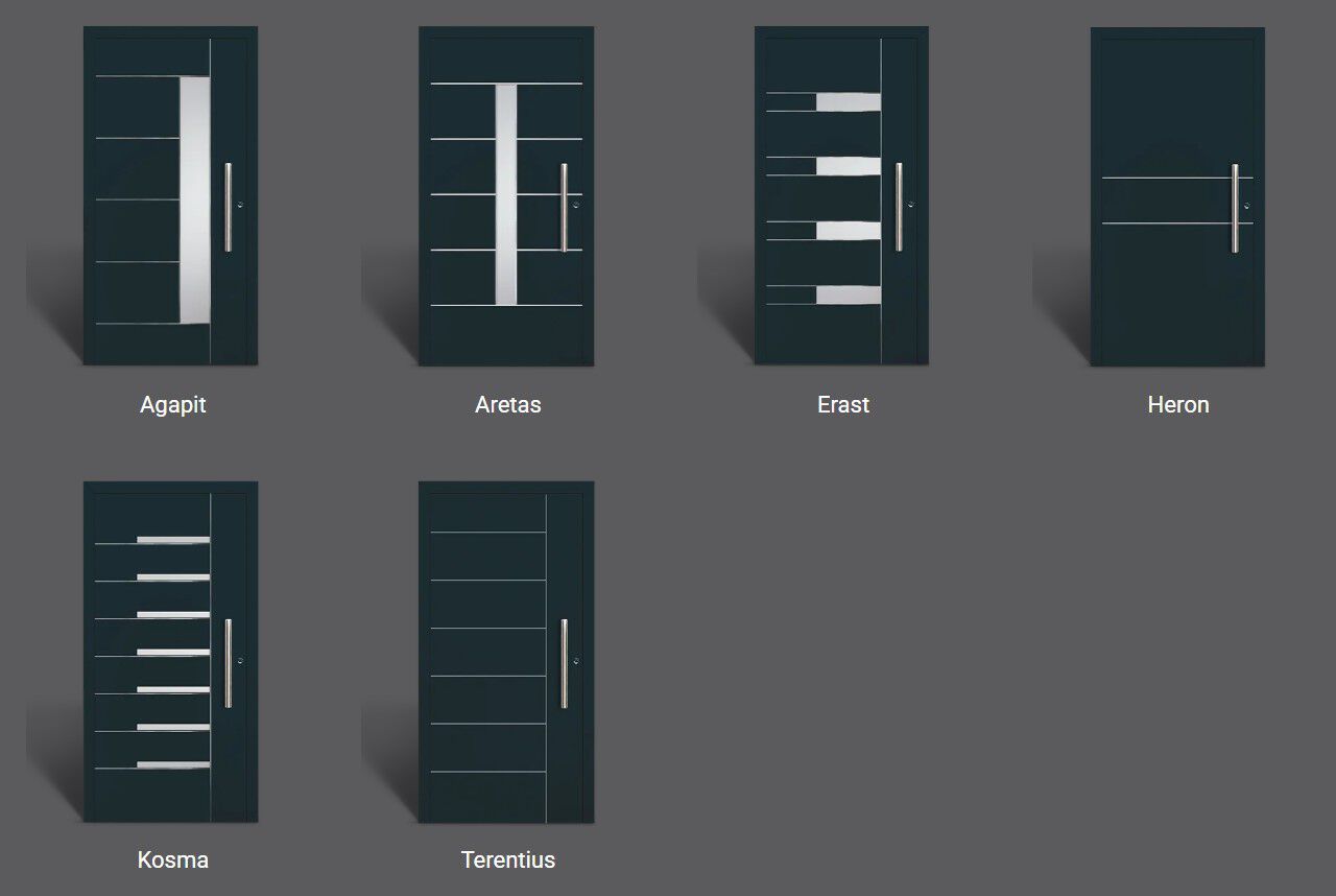 Алюминиевая входная дверь со стеклянными панелями WnD ATRIUM 75 - INTARSIO ARCH-00141898