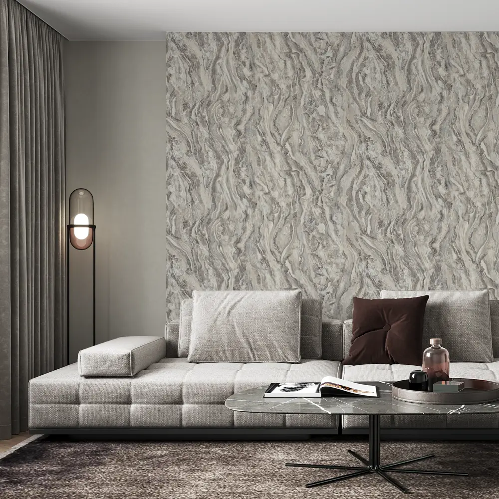 Обои флизелиновые Palitra Home светло-серые 1.06 м HC71531-41 83534227 STLM-2065547 Onyx - Вид №3