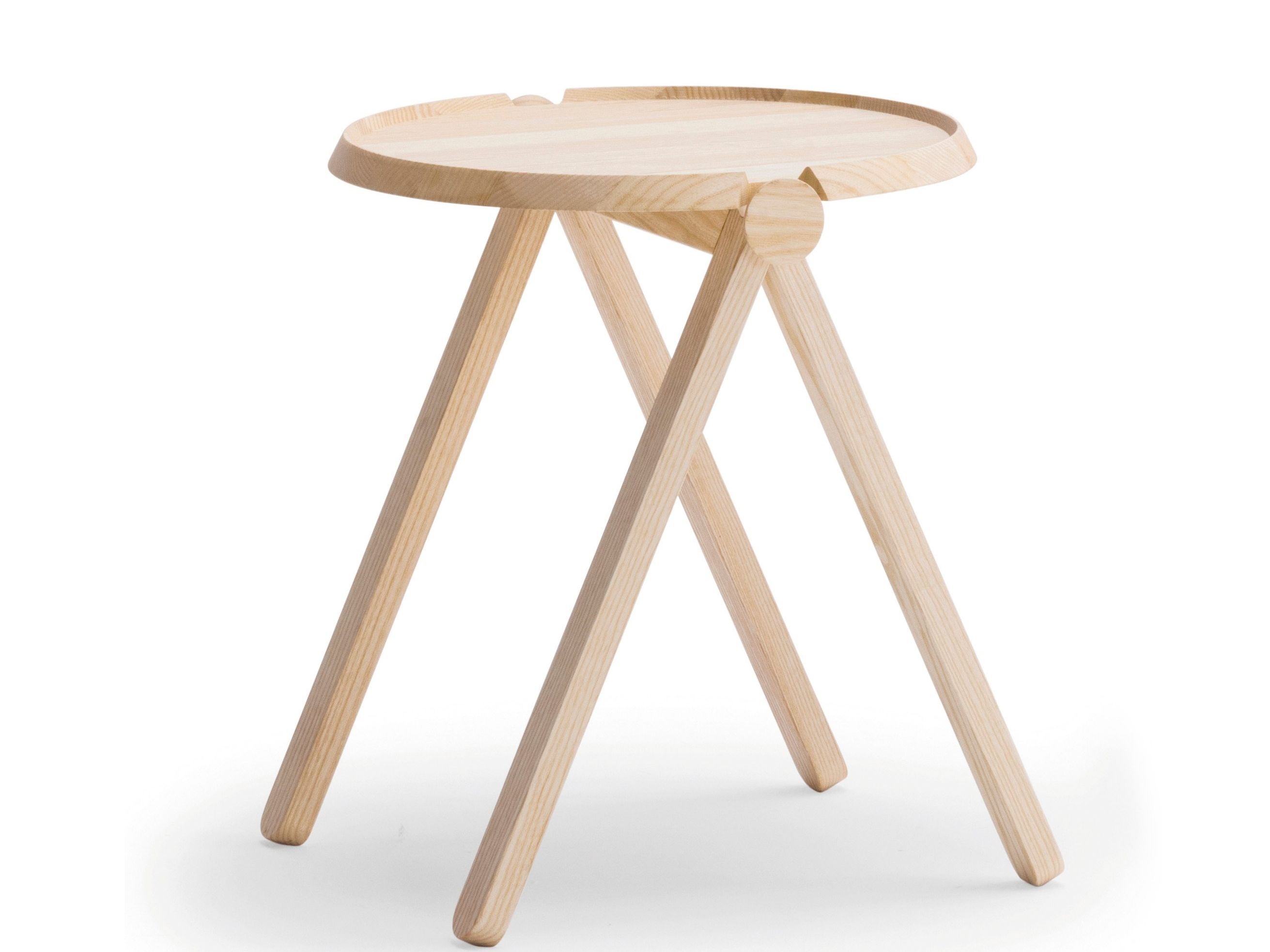 Высокий круглый журнальный столик из ясеня Billiani Lilliput ARCH-00128652