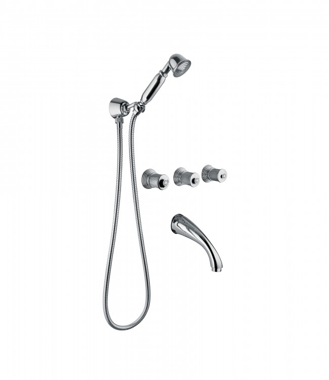 06530 / D-65530 / D Встраиваемый смеситель для ванны и душа с дуплексным душем. Bongio Royale80 06530/D-65530/D