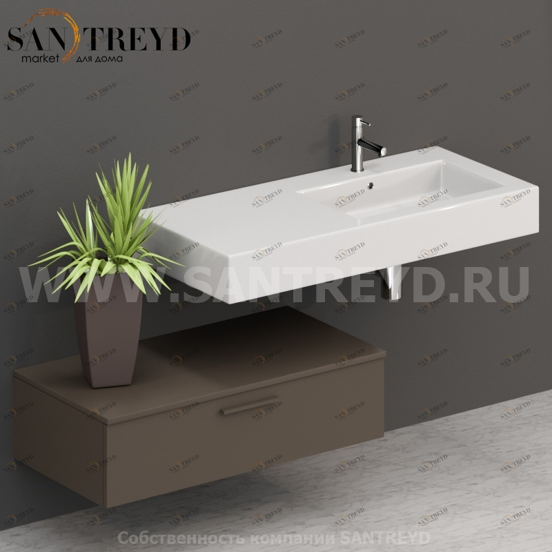 T10052CS2 Столешницы для использования в сочетании с тумбами и открытыми тумбами 100 см коричневая Globo ARREDO WOOD Италия Ceramica Globo