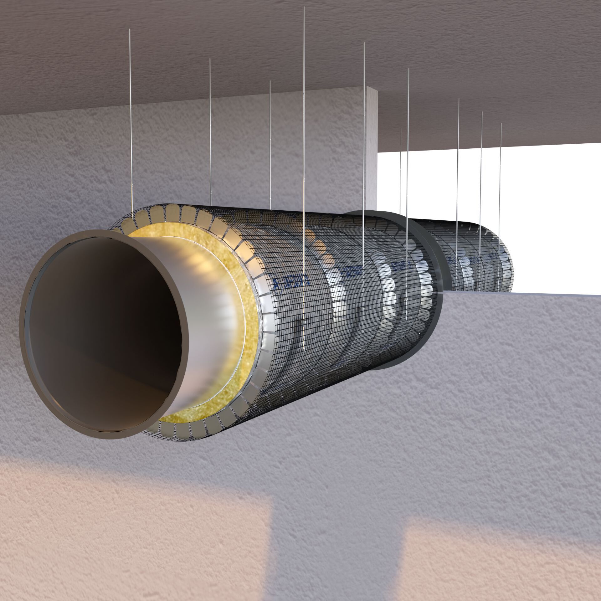 Гибкая система противопожарной защиты металлических воздуховодов AF SYSTEMS AF SAFEGUARD ARCH-00073618 - Вид №3
