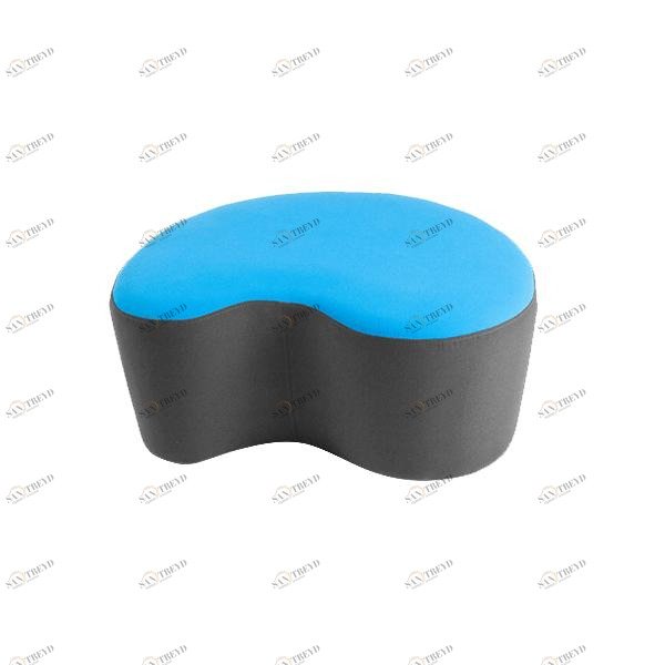 Пуфик мягкий черный с голубым 89 см "Почка" WOODI  00-3966312 Черный 