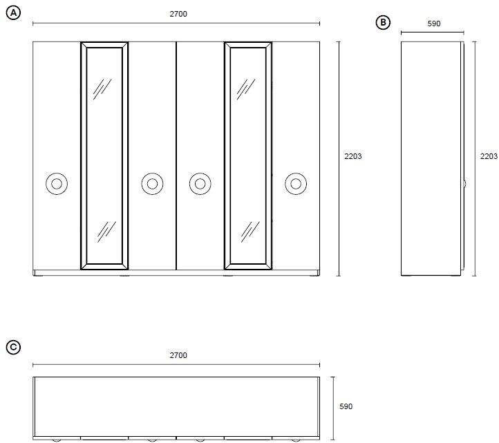 Enza Home Лакированный шкаф с ящиками Ottavia sun-id-1404367 - Вид №5