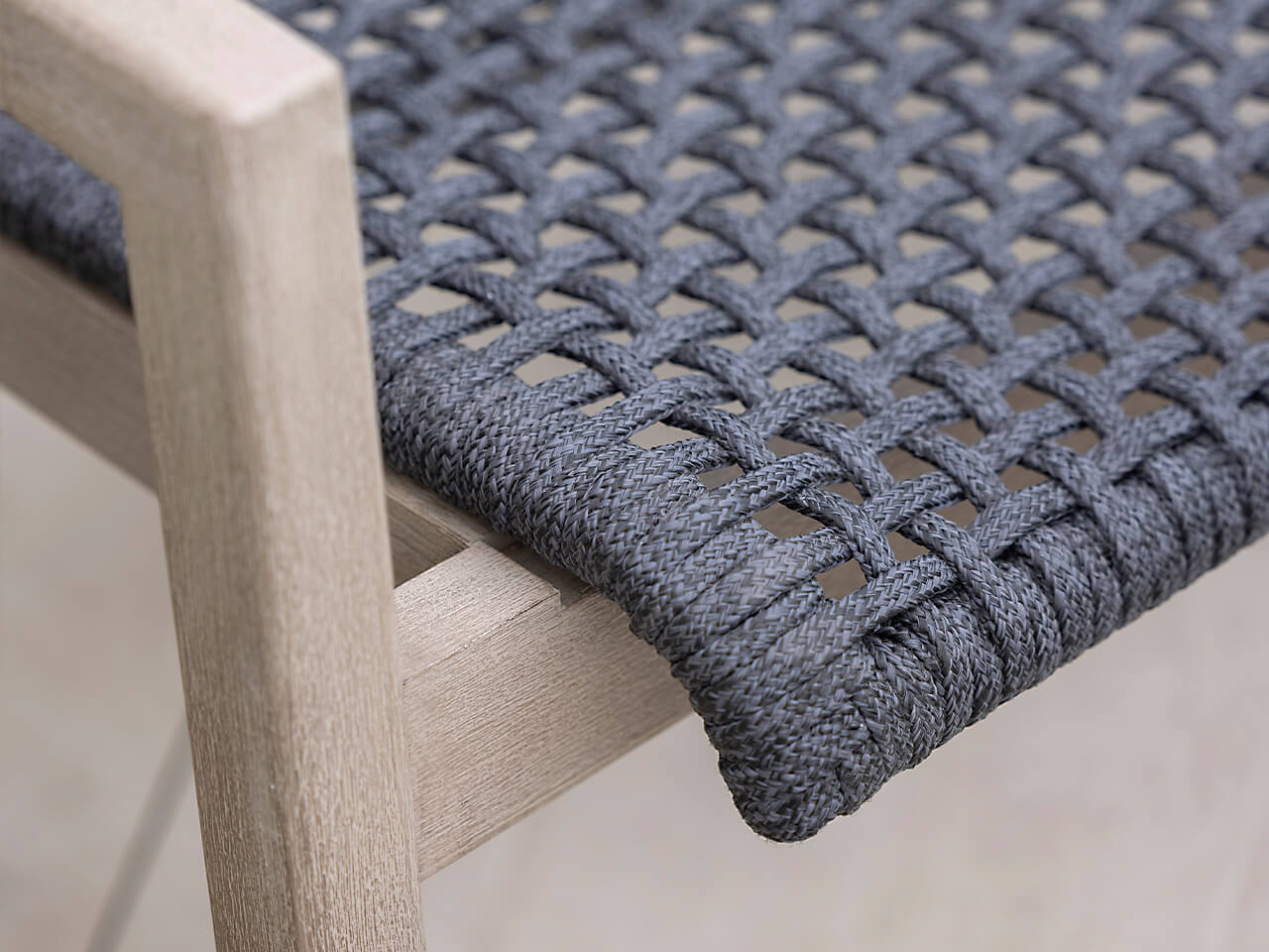 Веревочная садовая скамейка со спинкой и подлокотниками Les Jardins® Копенгаген ARCH-00046288 - Вид №4