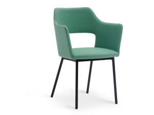 Мягкий тканевый стул с подлокотниками