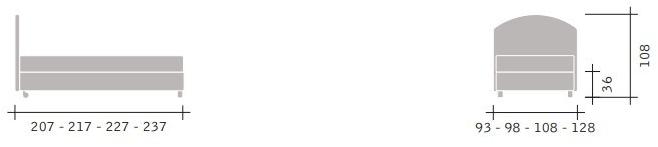 Flou Односпальная кровать с мягким изголовьем Magnolia sun-id-1509618 - Вид №3