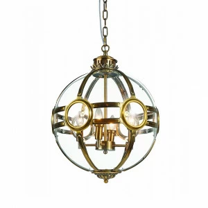 Подвесной светильник Hagerty 4 ant.brass от Delight Collection KG0516P-4 antique brass DELIGHT COLLECTION ДИЗАЙНЕРСКИЕ 243686 Прозрачный;латунь