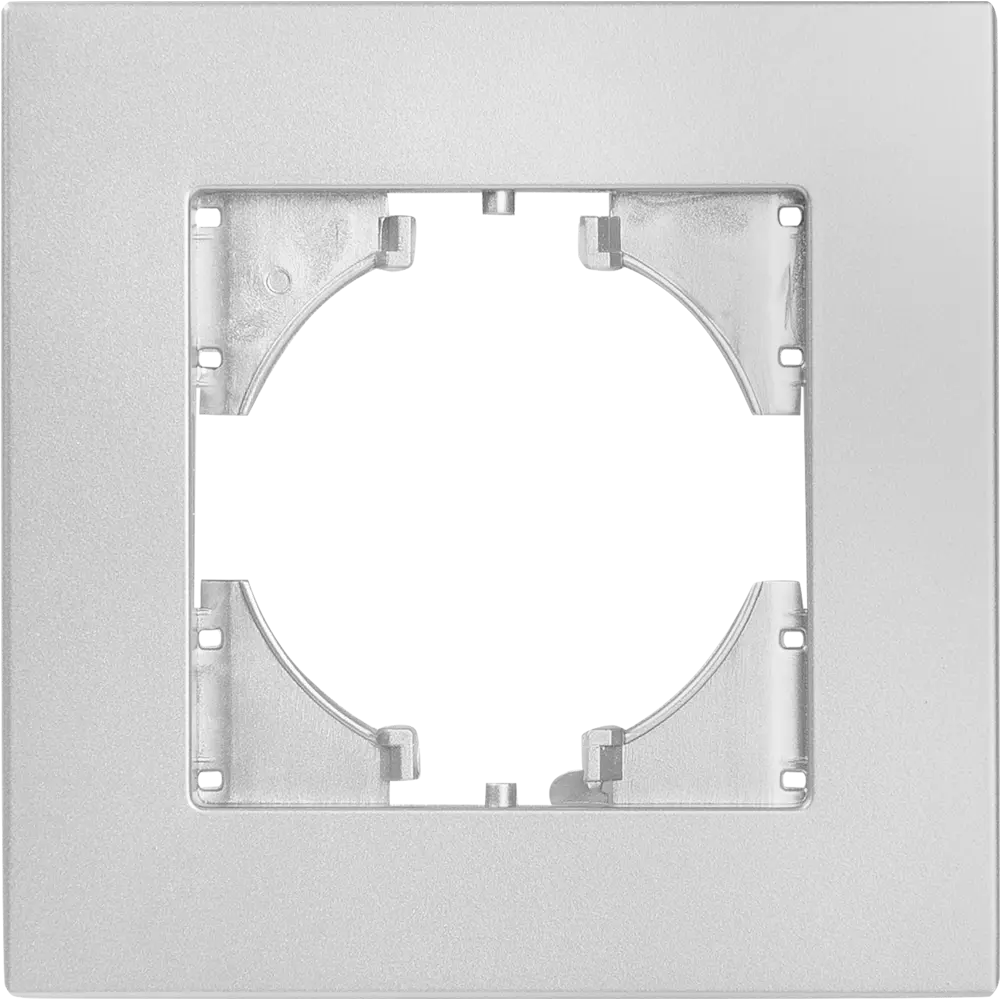 Рамка для розеток и выключателей Gusi Electric City 1 пост цвет серебро Ugra STLM-2149158