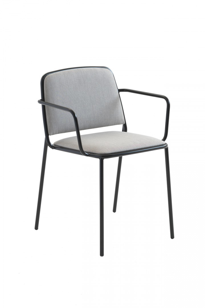 Ring 671 Кресло со стальным каркасом, 4 ножки. Сиденье и спинка мягкие. Et al. Ring - Вид №2