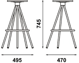 Adico Барный стул высокий с подставкой для ног sun-id-1368496 - Вид №1