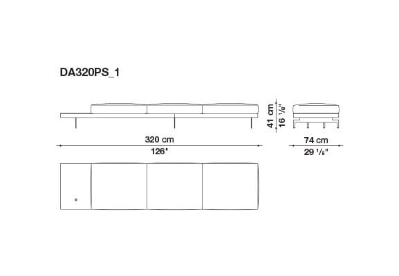 3-местный тканевый диван B&B Italia док ARCH-00033457 - Вид №158