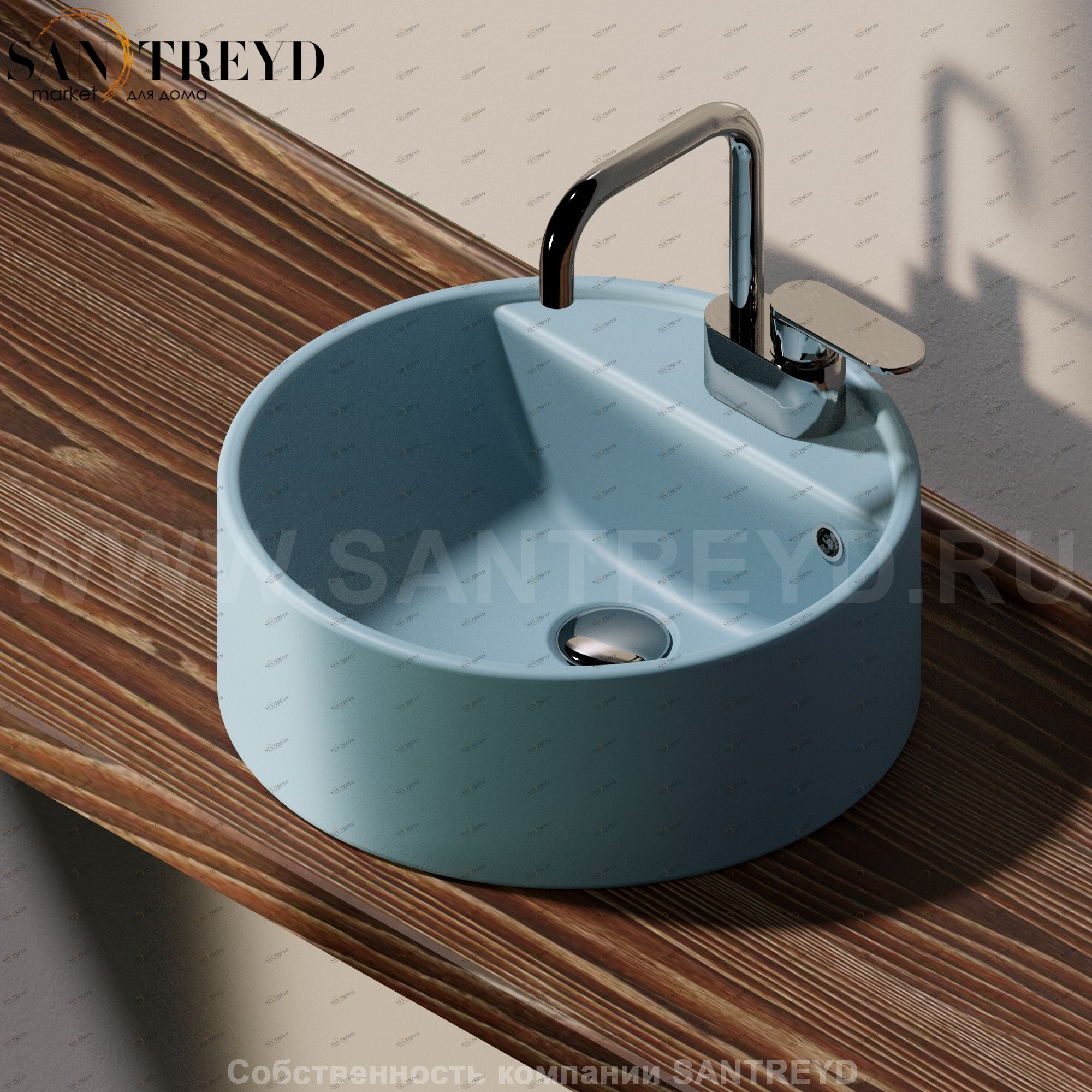 505042A5014 Накладная раковина на столешницу  круглая Ceramica Flaminia Twin