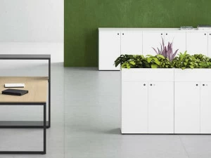 FANTONI Низкий прямоугольный пластиковый горшок для цветов Framework 2.0