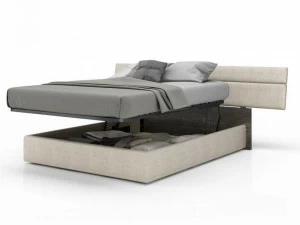 Huppé Кровать-контейнер двуспальная с мягким изголовьем Plank 9149ust