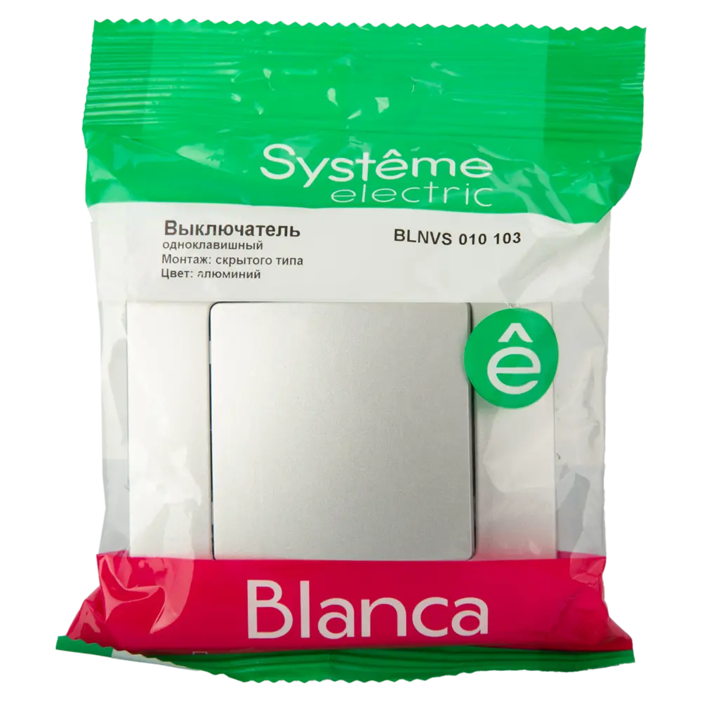 Выключатель встраиваемый Systeme Electric Blanca Сх1 1 клавиша цвет алюминий 82454946 STLM-2002913 - Вид №4