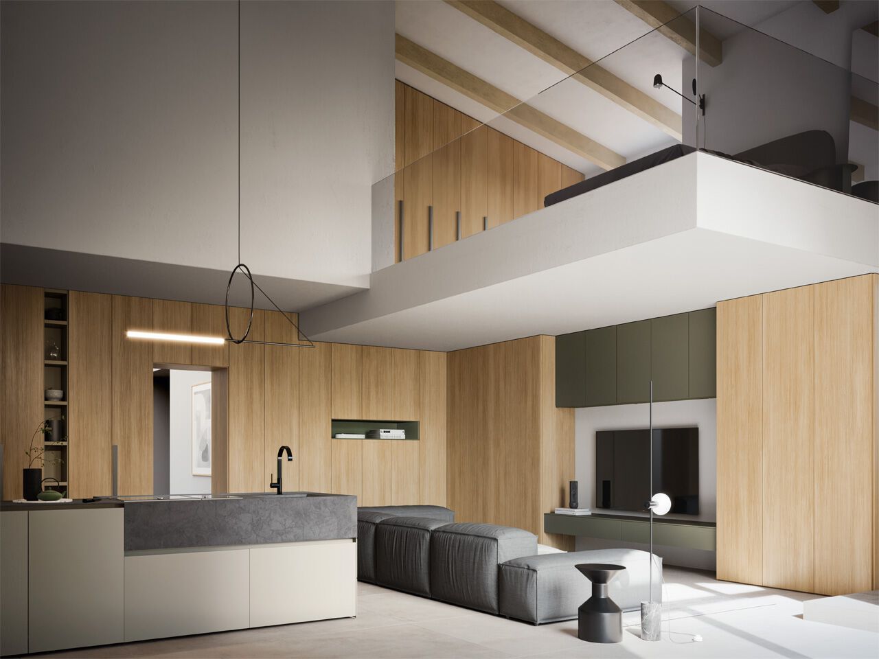 Деревянный секционный шкаф Santalucia Mobili LISCIA BATTENTE ARCH-00142989 - Вид №4