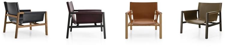 B&B Italia Кожаное кресло с подлокотниками  Pb77  - Вид №5